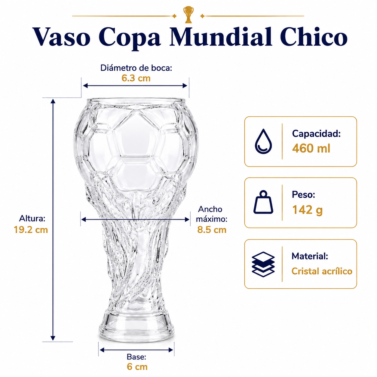 Vaso tipo Copa Mundialista - 460 ml