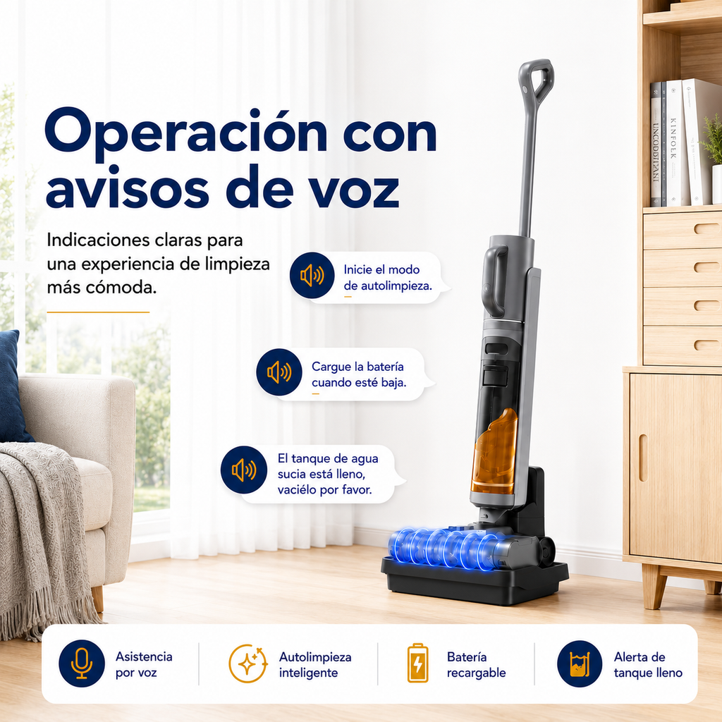 Aspiradora Trapeadora Inalámbrica Inteligente 4 en 1
